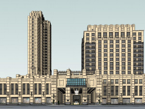 Atlantic Hotel Artdeco Style 3D 모델