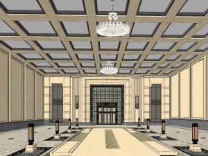 Atlantic Hotel Artdeco Style 3D 모델