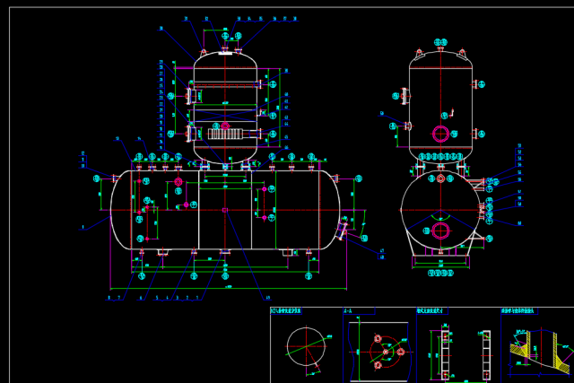 Steam Turbine - Deaerator 3D Модель in Машины 3DExport