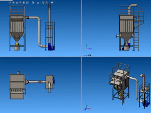 49 bags of pulse bag filter 3D Model
