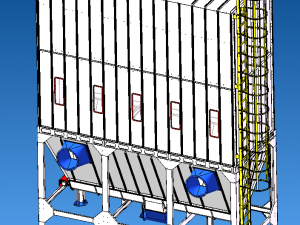 80000 air volume filter cartridge dust collector Model 3D