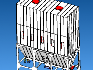 80000 air volume filter cartridge dust collector Model 3D