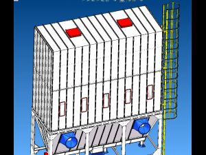 80000 air volume filter cartridge dust collector Model 3D