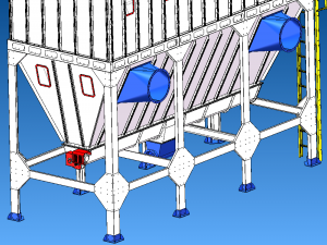 80000 air volume filter cartridge dust collector Model 3D