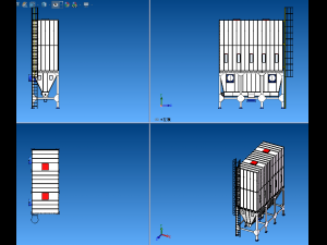 80000 air volume filter cartridge dust collector Model 3D