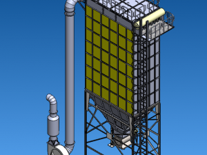 Bag filter 112 bags pulse bag filter 3D Model