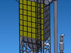 Bag filter 112 bags pulse bag filter 3Dモデル