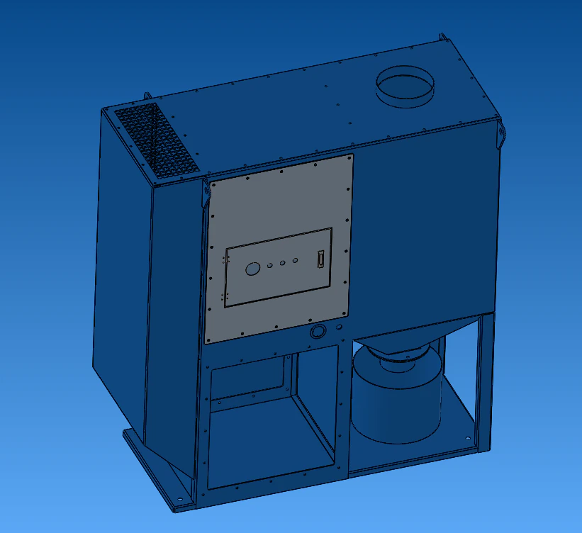 Double Cartridge Dust Collector 3D Model .c4d .max .obj .3ds .fbx .stl .blend
