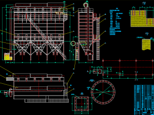 A complete set of HXS-X-6 glass fiber bag filter 3D Model