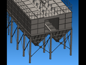 PPCS96-28 air box pulse bag filter 3D Model