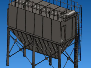 PPCS96-6 air box pulse bag filter 3D Model