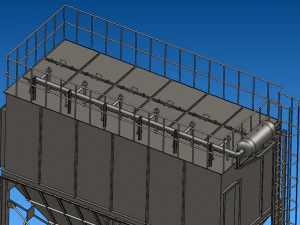 PPCS96-6 air box pulse bag filter 3D Model