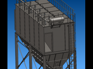 PPCS96-6 air box pulse bag filter 3D Модель
