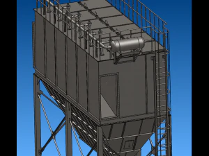 PPCS96-6 air box pulse bag filter 3D Model