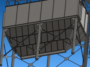 PPCS96-6 air box pulse bag filter 3D Model