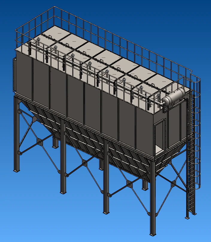 PPCS96-8 air box pulse bag filter 3D Model .c4d .max .obj .3ds .fbx .stl .blend 