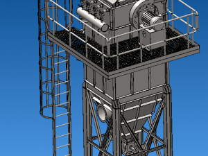 Dust collector with pleated bag model sw17 3D Model