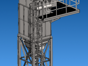 Dust collector with pleated bag model sw17 3D Model