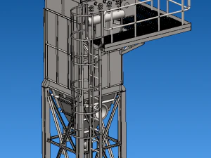 Dust collector with pleated bag model sw17 3D Model