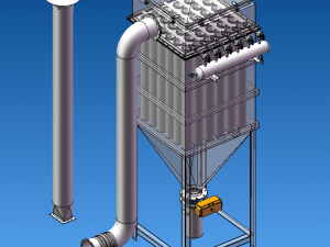 Dust collectorPulse bag filter sw18 3D Model