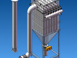 Dust collectorPulse bag filter sw18 3D Model
