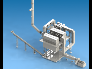 Gas dust removal bag filter 3D Model