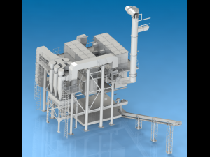 Gas dust removal bag filter 3D Model