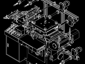 M&aacute;quina de corte e vinco com furo de manga de assento &uacute;nico 3WA300G, muitos desenhos com toler&acirc;ncia, conjunto completo de Modelo 3D