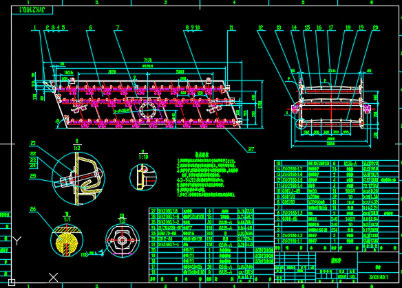 3YK2160 type circular vibrating screen set drawing 3D Model .c4d .max .obj .3ds .fbx .stl .blend 