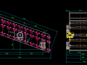 3YK2160 type circular vibrating screen set drawing 3D Model