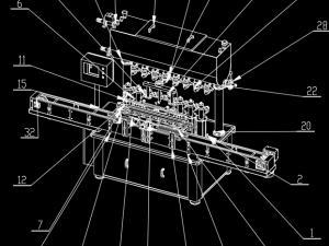8 Filling Head Filling Machine 3D Model