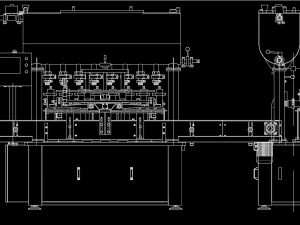 8 充填ヘッド充填機 3Dモデル