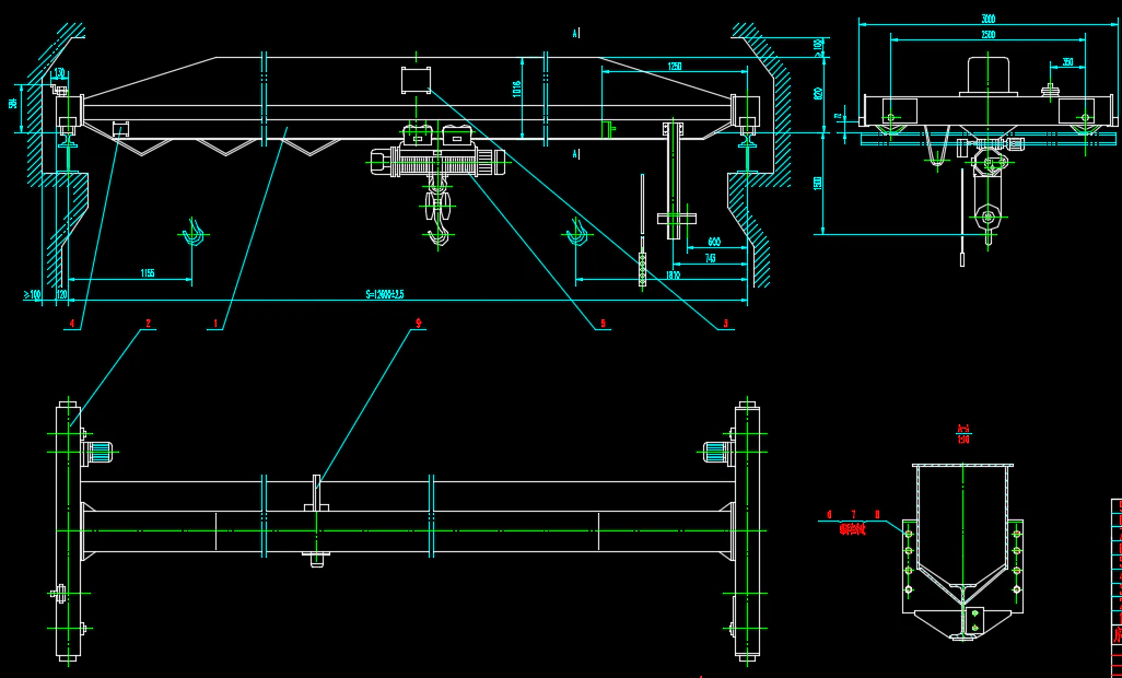 10T electric single girder crane set of pictures 3D Model .c4d .max .obj .3ds .fbx .stl .blend
