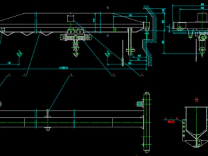 Zestaw zdjęć elektrycznej suwnicy jednodźwigarowej 10T Model 3D