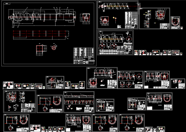 LS630 screw conveyor full set production drawing 3D Model .c4d .max .obj .3ds .fbx .stl .blend 
