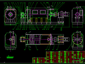 単軸自動生地ミキサーの全体像 3Dモデル