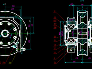 50 ton bridge crane mechanical and electrical diagram 3D Model