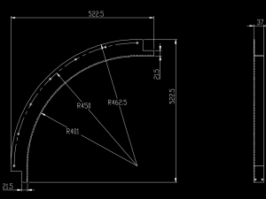 90 turn belt line CAD 3Dモデル