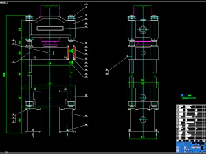 YN32-100 Pressa idraulica a quattro colonne 100 tonnellate di pressa idraulica a quattro colonne Modello 3D