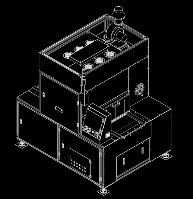 Automatic circuit board UV curing machine 3D Model .c4d .max .obj .3ds .fbx .stl .blend 