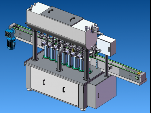 8-head filling machine 8-station automatic filling machine 8-head piston liquid filling machine Modelo 3D