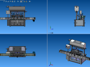 8-head filling machine 8-station automatic filling machine 8-head piston liquid filling machine Modelo 3D