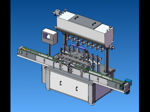 8-head filling machine 8-station automatic filling machine 8-head piston liquid filling machine Modelo 3D