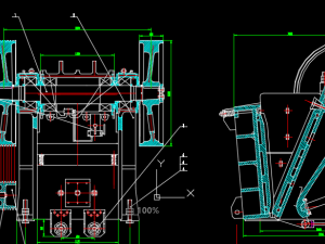 750x1060 jaw crusher set drawing 105 CAD drawings 3D Model