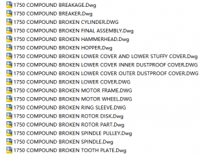 1750 compound crusher CAD drawing 3D 모델