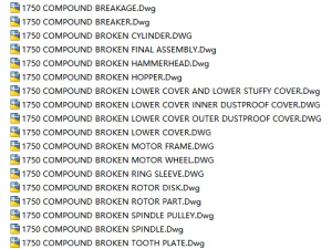 1750 compound crusher CAD drawing 3D Model