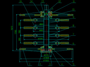 1750 compound crusher CAD drawing 3D Model