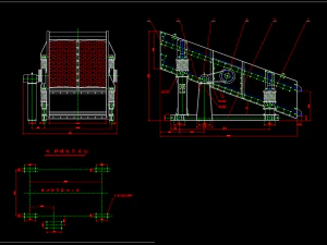 24006000 double-layer vibrating screen full set of CAD drawing 3D Model
