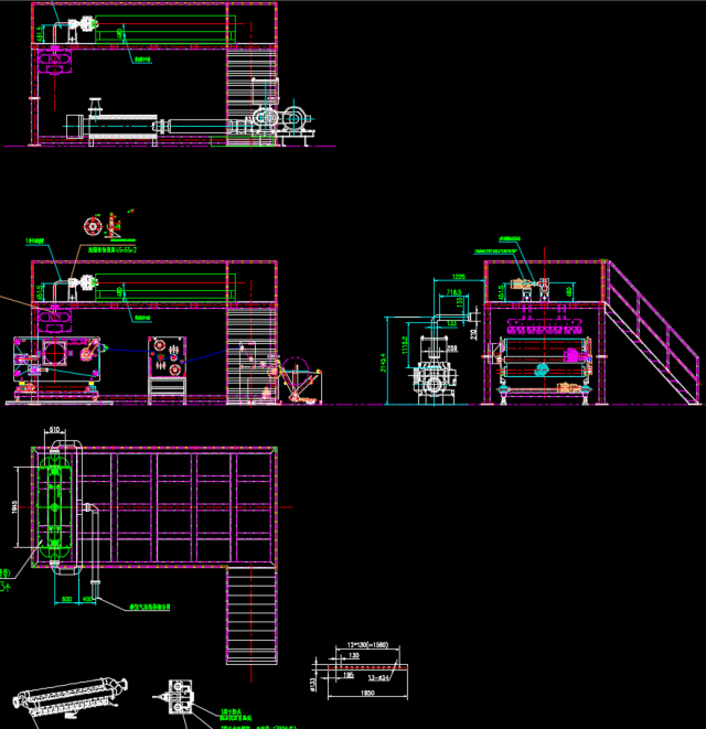 1600 Meltblown cloth production line set drawing CAD Model 3D .c4d .max .obj .3ds .fbx .stl .blend 