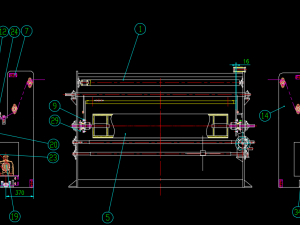 1600 Meltblown cloth production line set drawing CAD Model 3D